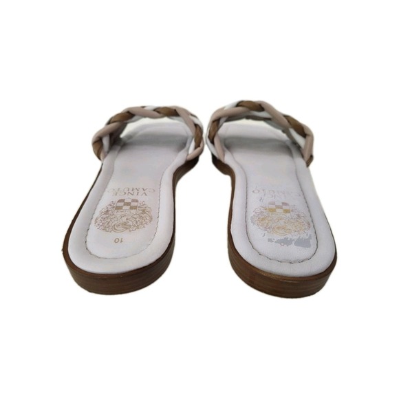 Vince Camuto Erma Woven Sandals, Tan & White, 10 - Picture 3 of 6